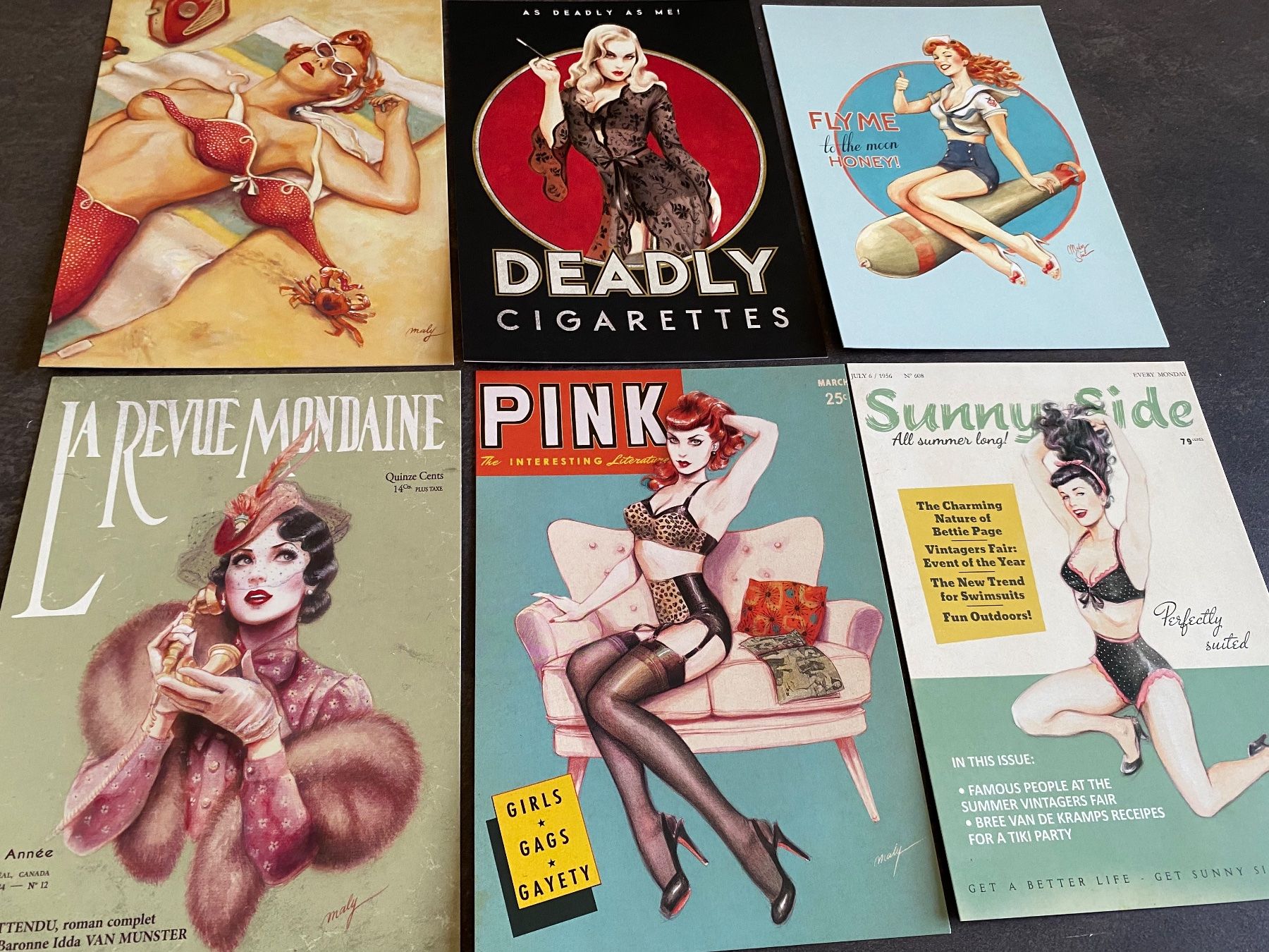 Poster & Bilder: Big Postcard, pin-up - set 20x14cm – Neu (gemäss Beschreibung) aus Collombey von Cards07 1