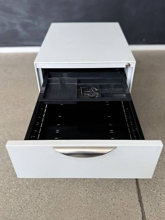 Banconi: Büro-Standcontainer / Rollcontainer  Weiss, 2 Schubladen – Usato da Zürich venduto da sea_h6kw 2
