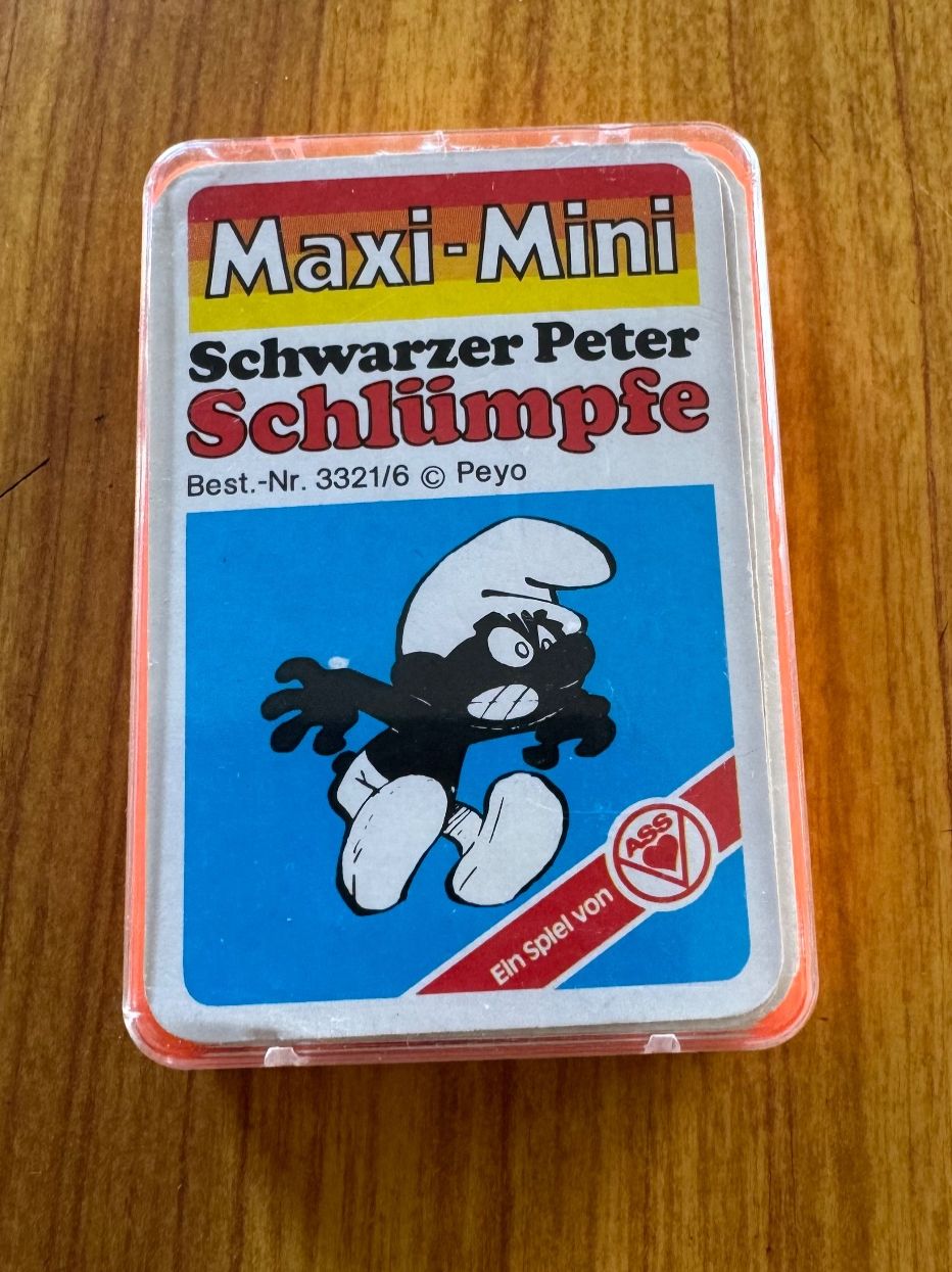 Giochi: Schwarzer Peter Schlümpfe Mini Quartett Spiel Vintage – Usato da Steffisburg venduto da smocky17