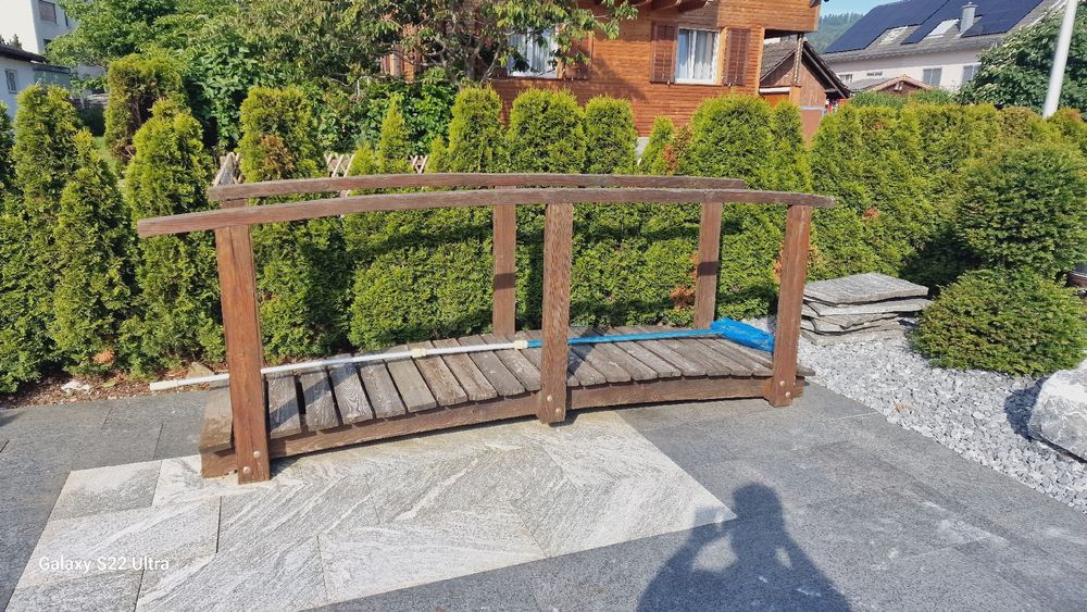 Holzbrücke für Teich,Garten oder Sitzplatz Kaufen auf Ricardo