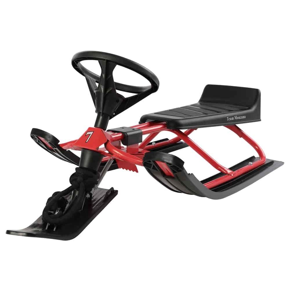 Schlitteln: Lenkschlitten Rot bis 75kg – Neu und originalverpackt aus Winterthur von aredo 6