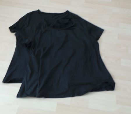 2 T-Shirt schwarz mit Rundhals-Ausschnitt 3XL