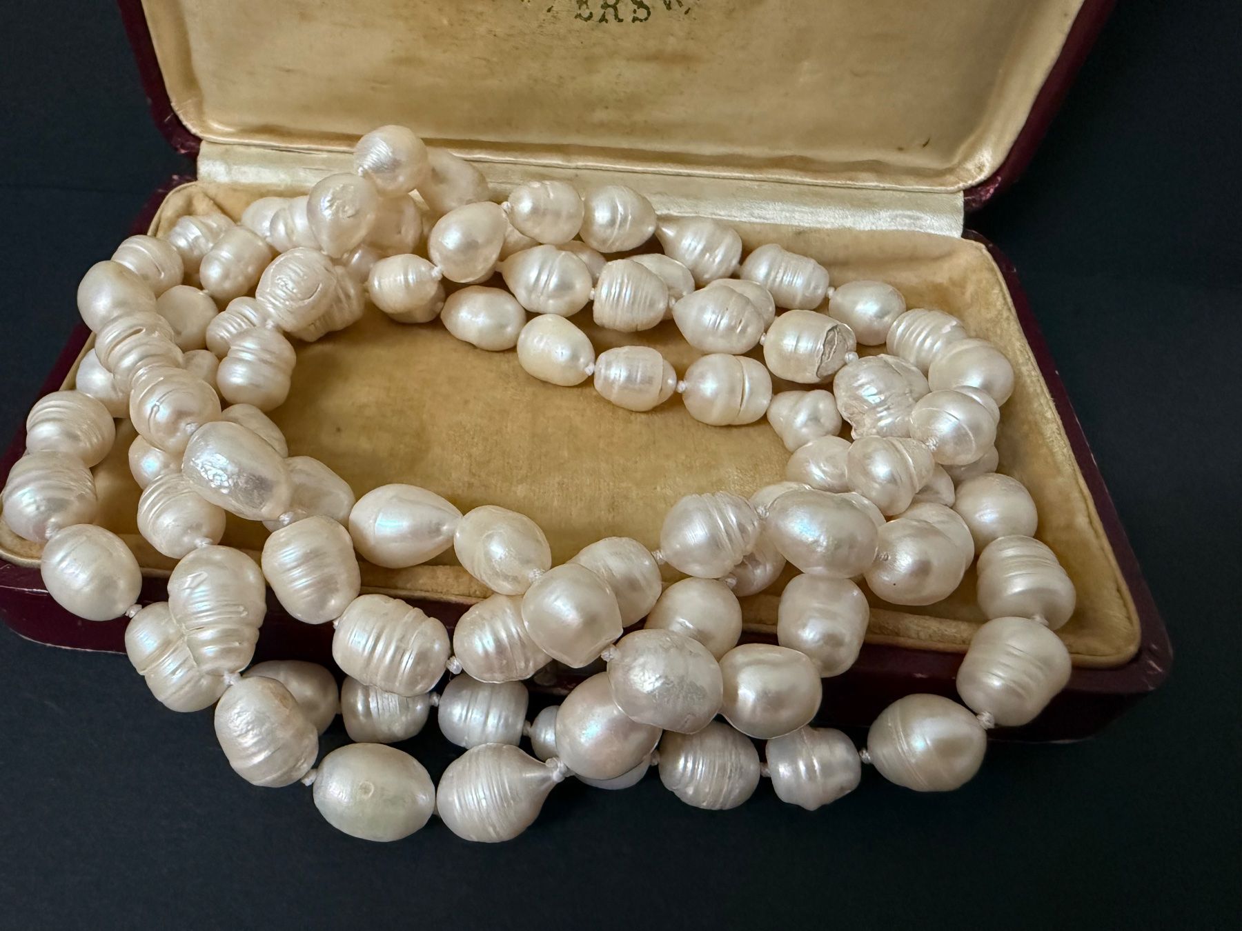 Catenine: Lange echte Perlen Kette – Usato da Spiegel b. Bern venduto da Rogger72