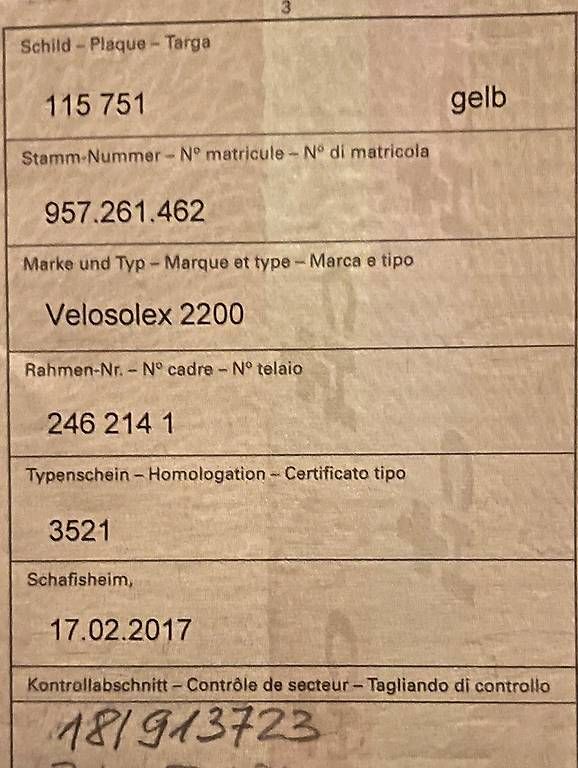 Ciclomotori: Solex 2200 – Usato da Fischbach-Göslikon venduto da Ch-Hu 4