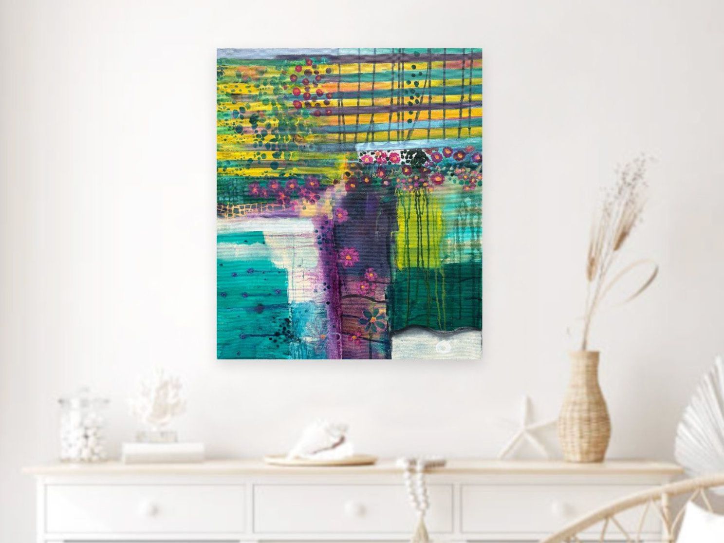 Gemälde: Acrylgemälde 70x60 cm – Gebraucht aus Boll von NRie