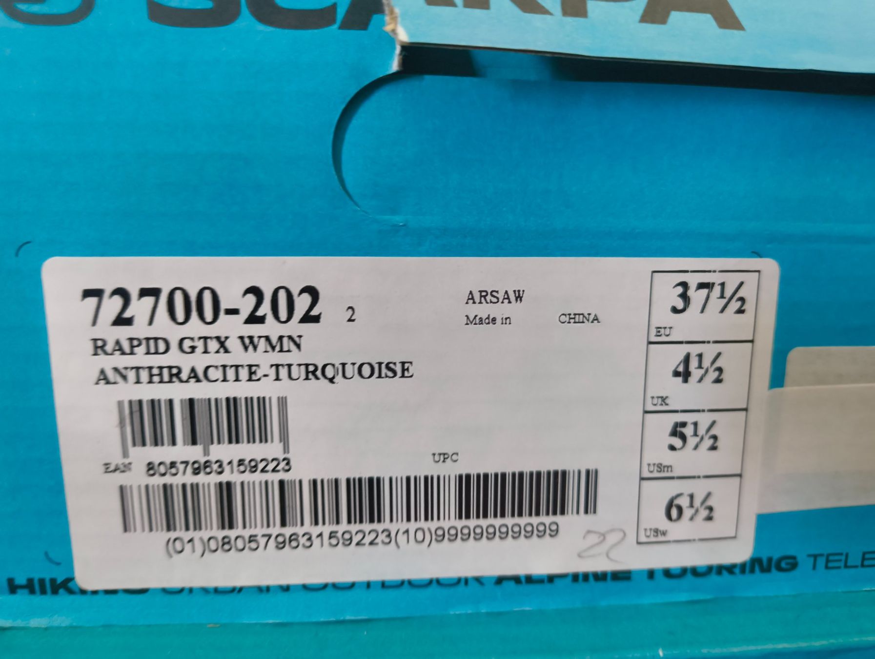 Scarpa Damenschuhe: Scarpa Wanderschuh Rapid GTX WMN Grösse 37.5 – Neu und originalverpackt aus Uitikon Waldegg von PJLS1 6