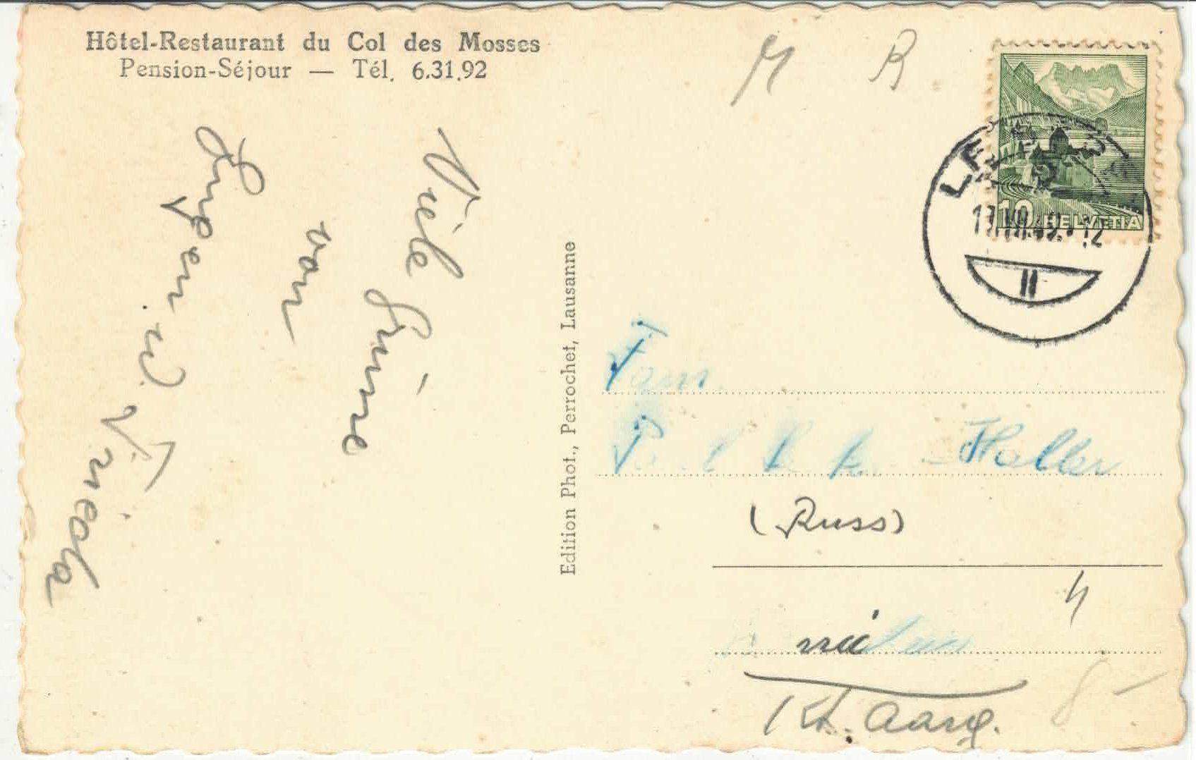 Cartoline postali: Col des Mosses - Vue generale – Usato da Ettingen venduto da Kartenplanet 1
