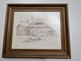 Stich Berner Bauern Haus