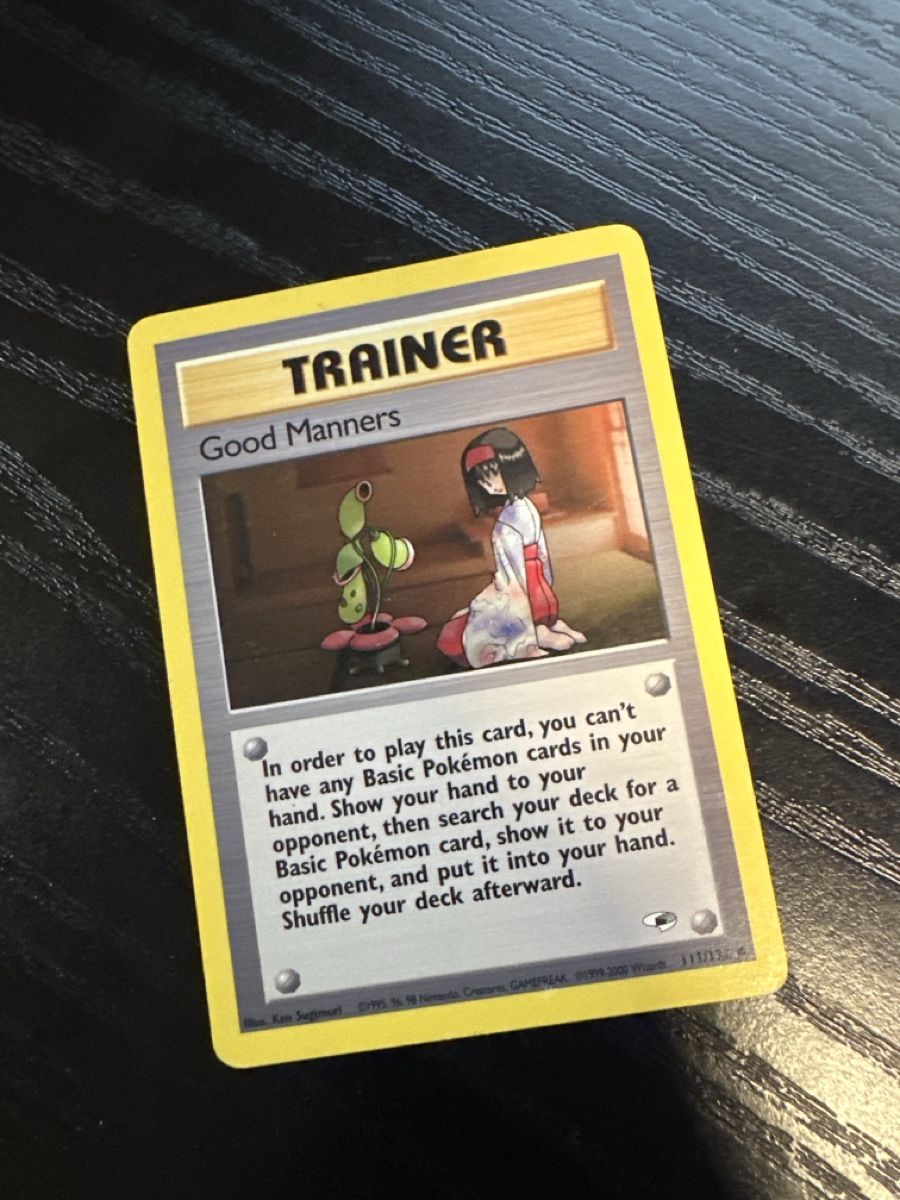 Pokémon Carte collezionabili: Good Manners 111/132 gym challenge uncommon – Usato da Uster venduto da Neonschwarz 1