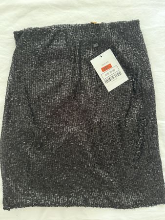 Paillettenrock schwarz Marke unbekannt Grösse S neu