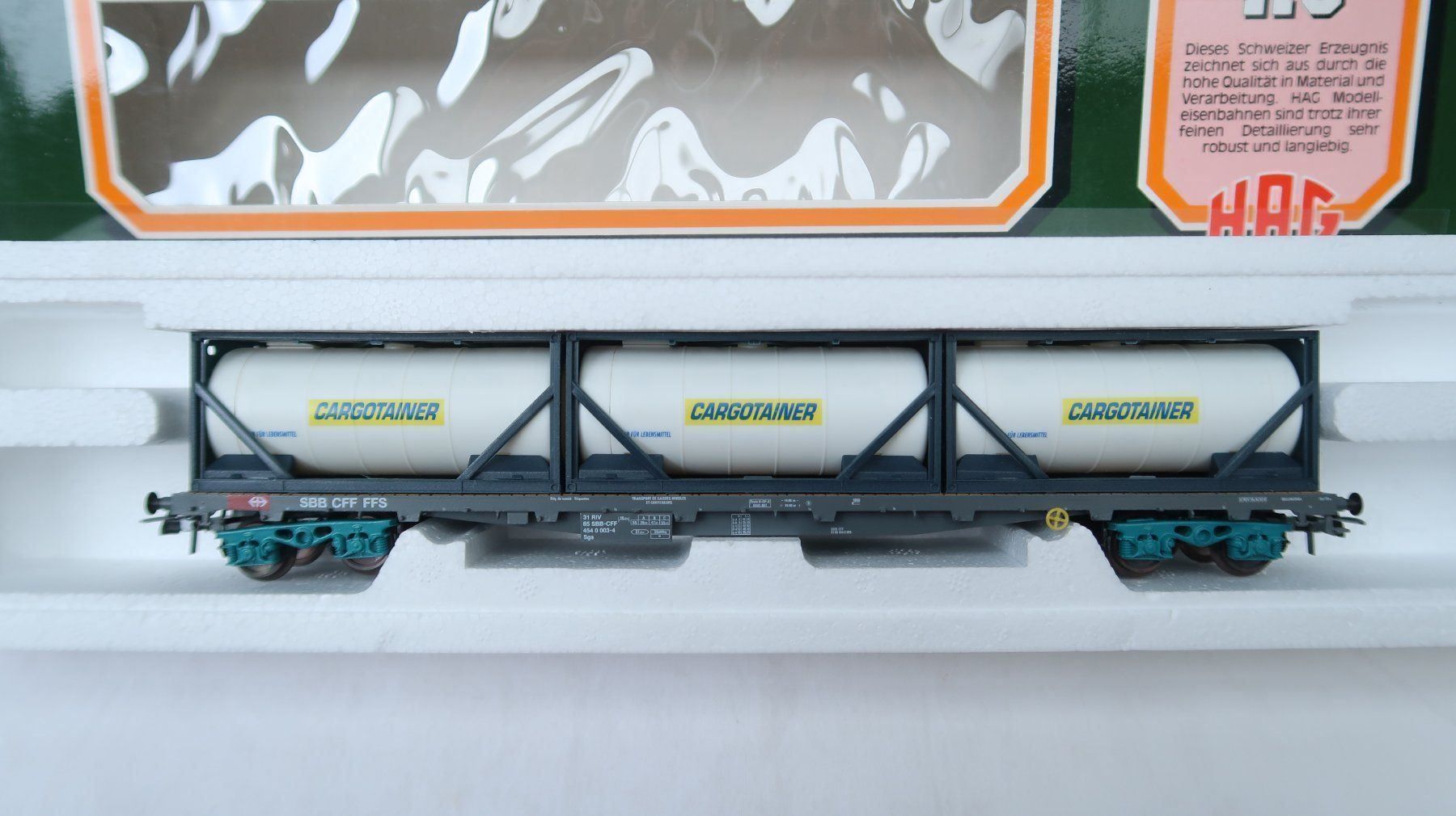 Hag Modelleisenbahnen: HAG Nr.396 SBB Tankcontainer Cargotainer – Neu (gemäss Beschreibung) aus Muttenz von Laeckerlihamschter 1