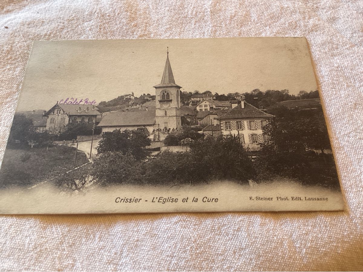 Cartoline postali: Crissier 1910 – Usato da Luc (Ayent) venduto da Rebouille