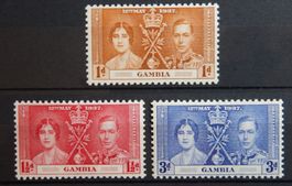 Gambia British Kat. 120-122 * 1937 Coronation
