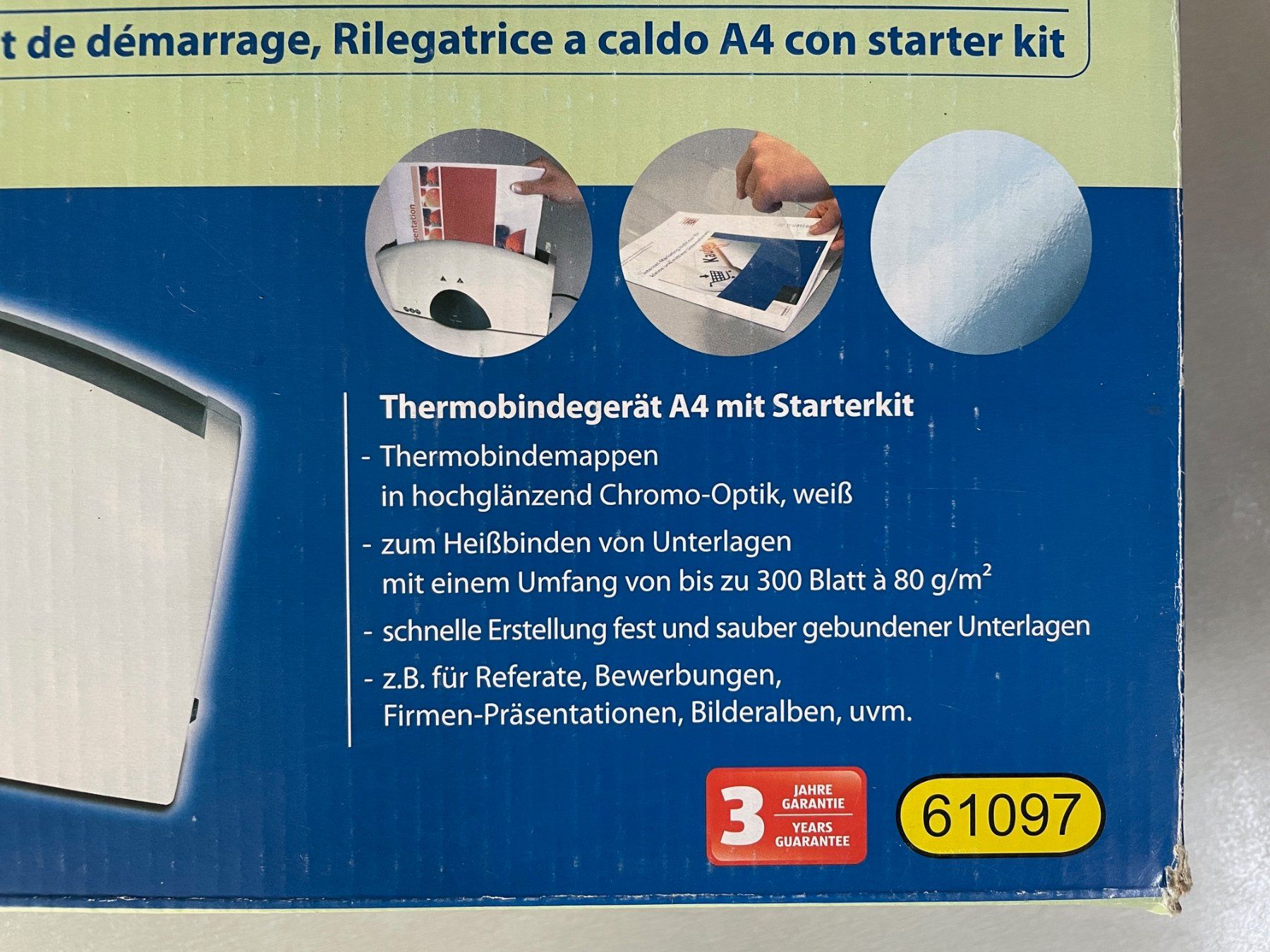 Macchine rilegatrici: Thermobindegerät A4 mit Starterkit – Usato da Buchs SG venduto da Handyman77 1