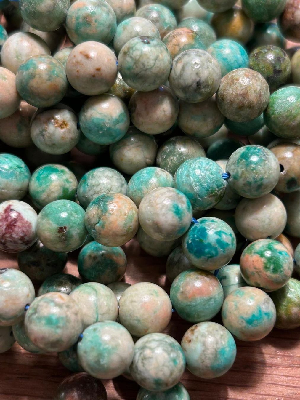 Minerali & Pietre curative: Aktion!!! Strang echte Peru turquoise Perlen 8 mm – Nuovo e nell'imballaggio originale da Niederrohrdorf venduto da Ytobi 2