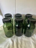 6 grüne Bügelflaschen Bülach, 1 Liter, guter Zustand!