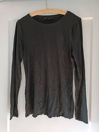 Langarmshirt schwarz Gr. 36/38