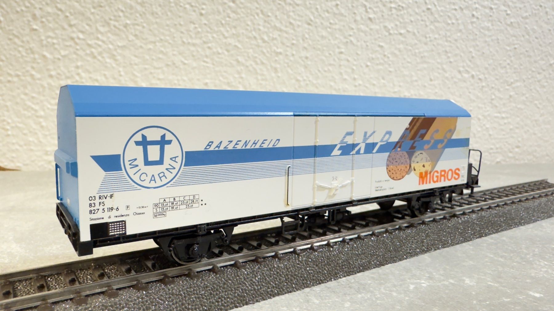 Roco Modellini di ferrovie: Roco Kühlwagen Migros H0 / DC – Usato da Schlieren venduto da rat_lq6b 3