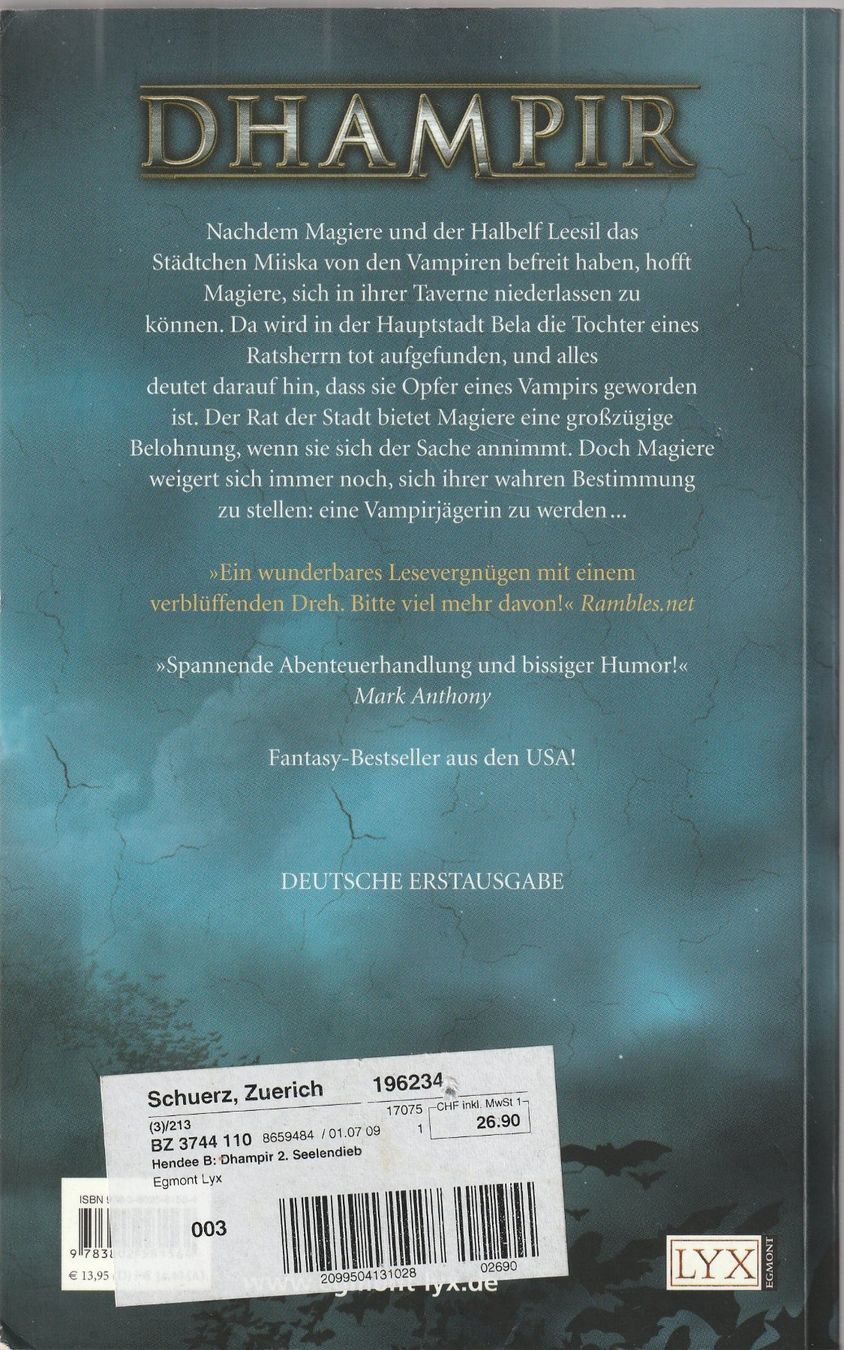 Libri: Barb & J.C. Hendee - Dhampir 1 - 6 – Usato da Luzern venduto da Baumhuepfer01 4