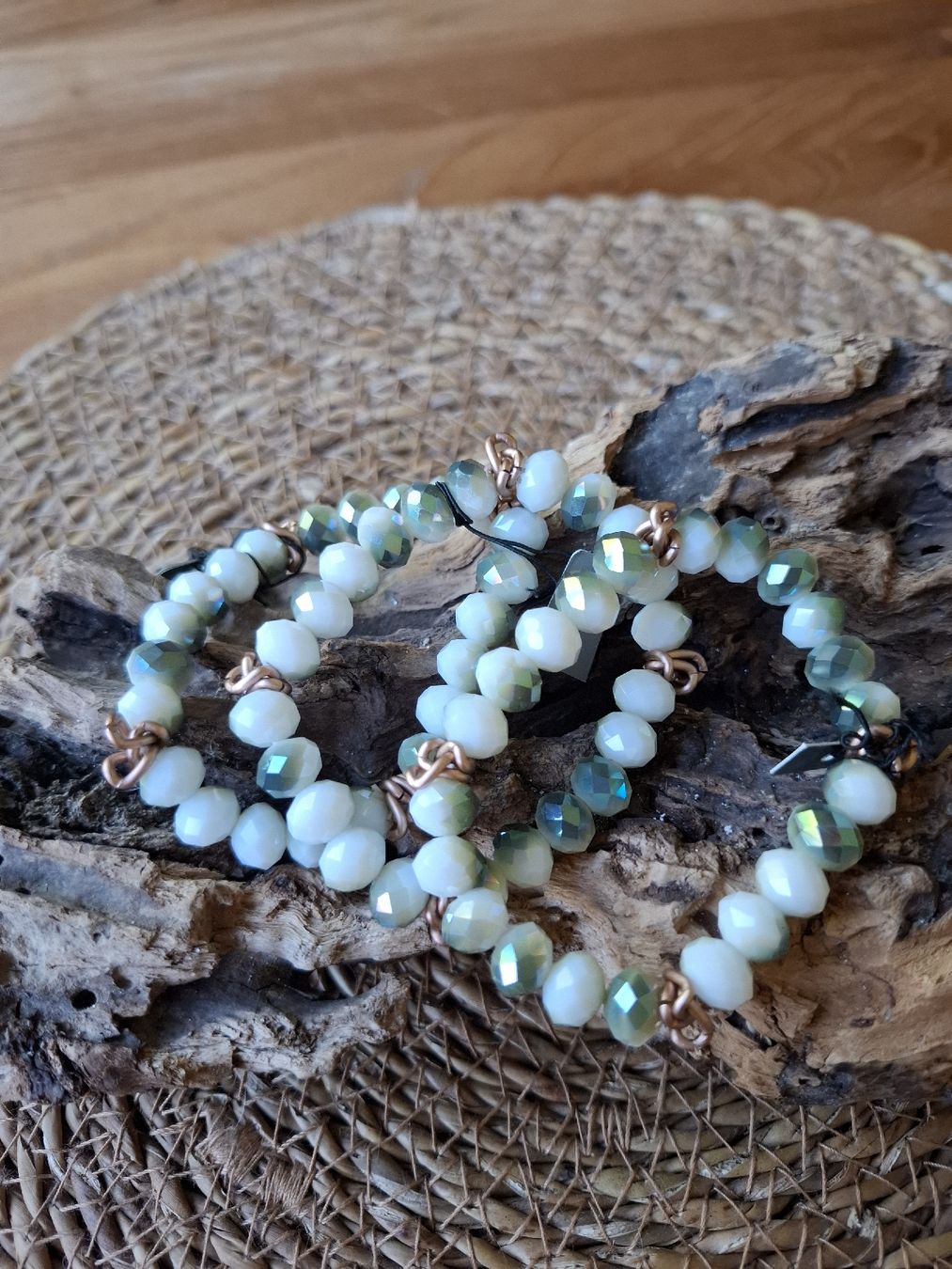 Bracciali & Braccialetti: Bracelets en perles de verre, lot de 3, élastiques – Nuovo (secondo la descrizione) da Biel/Bienne venduto da Lionne72