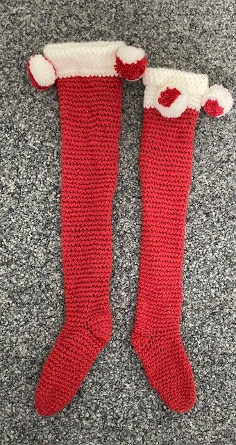 Calze: Overknees Strümpfe Neu Rot – Nuovo e nell'imballaggio originale da Au ZH venduto da Jaggy4 1