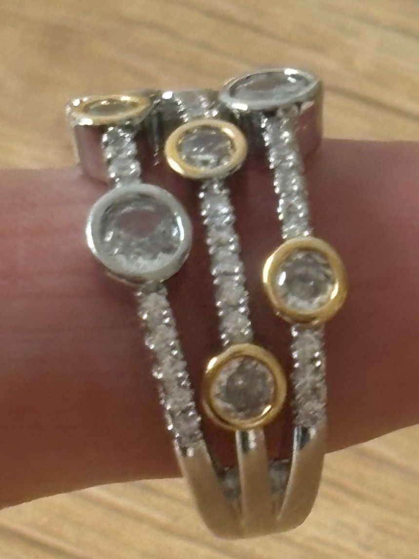 Anelli: Luxus Elegante 17/7 Ring Zirkonia Farbe Gold – Nuovo (secondo la descrizione) da Biel-Bienne venduto da Roserosse13 5