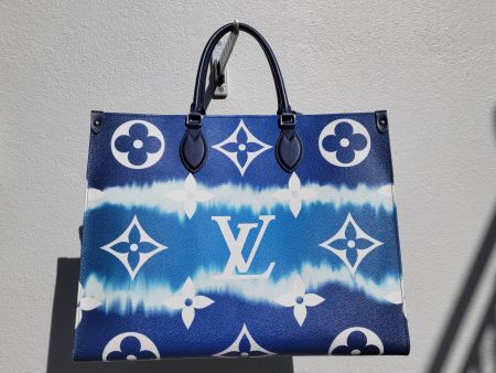 Louis Vuitton Monogramm Escale OnTheGo Blau/Weiss Limited