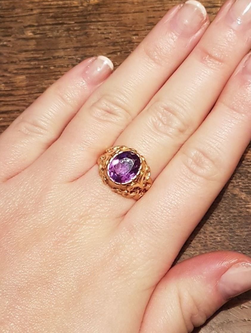 Bagues: Glamouröser Amethystring  in 750 Gold – Neuf (Voir description) à Unterägeri par Altgoldschmuck 2