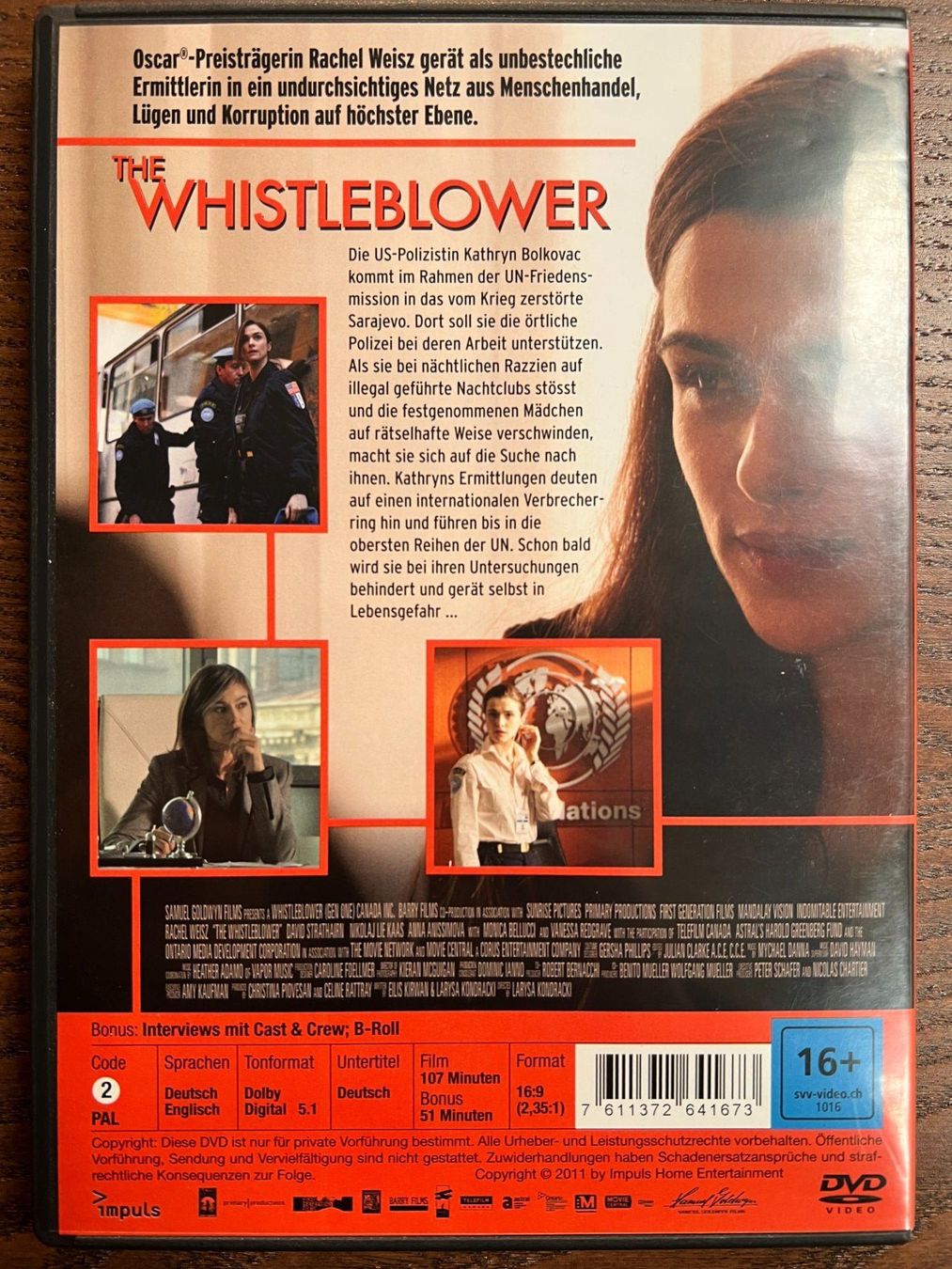 Tutti i DVDs: Whistleblower - In gefährlicher Mission – Usato da Zürich venduto da FilmFreunde 1