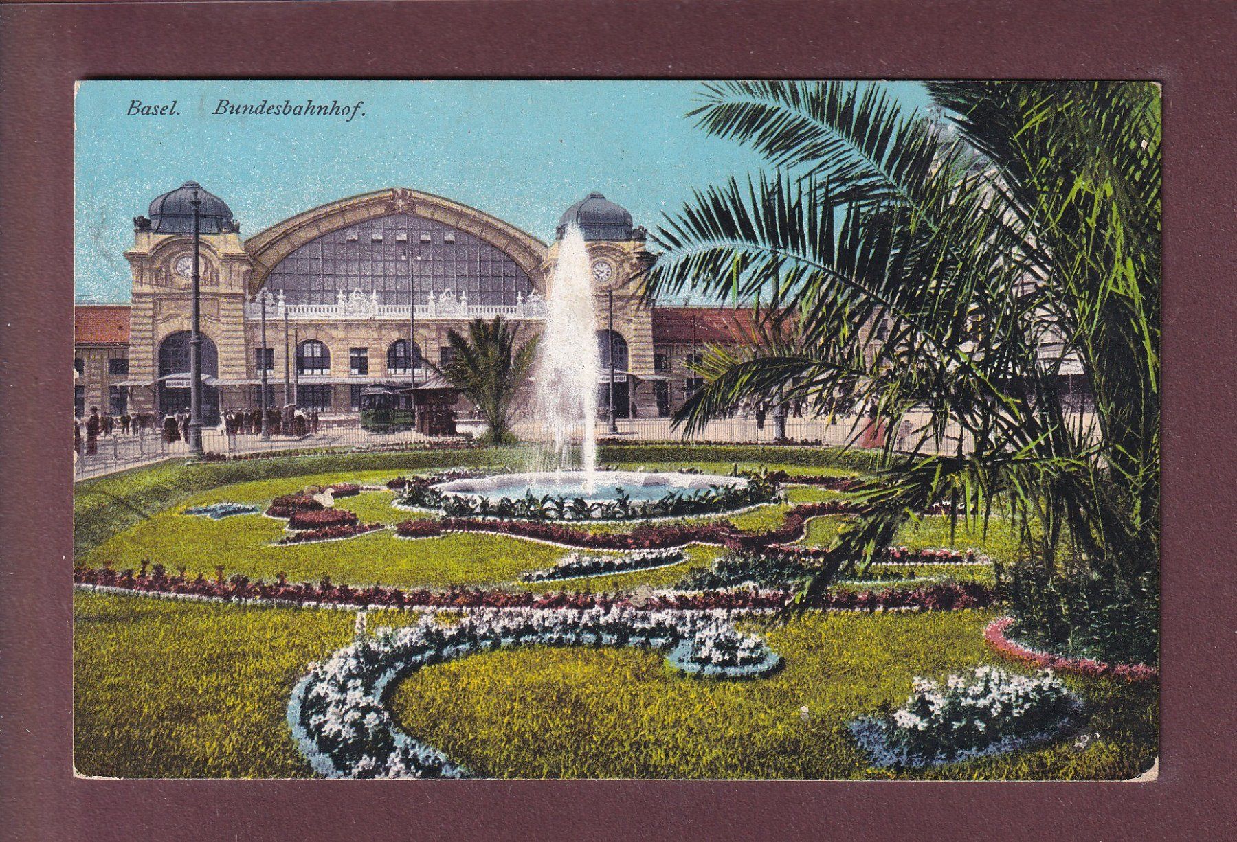 Ansichtskarten: BASEL - Bundesbahnhof - 1909 – Gebraucht aus Pully von nicecards