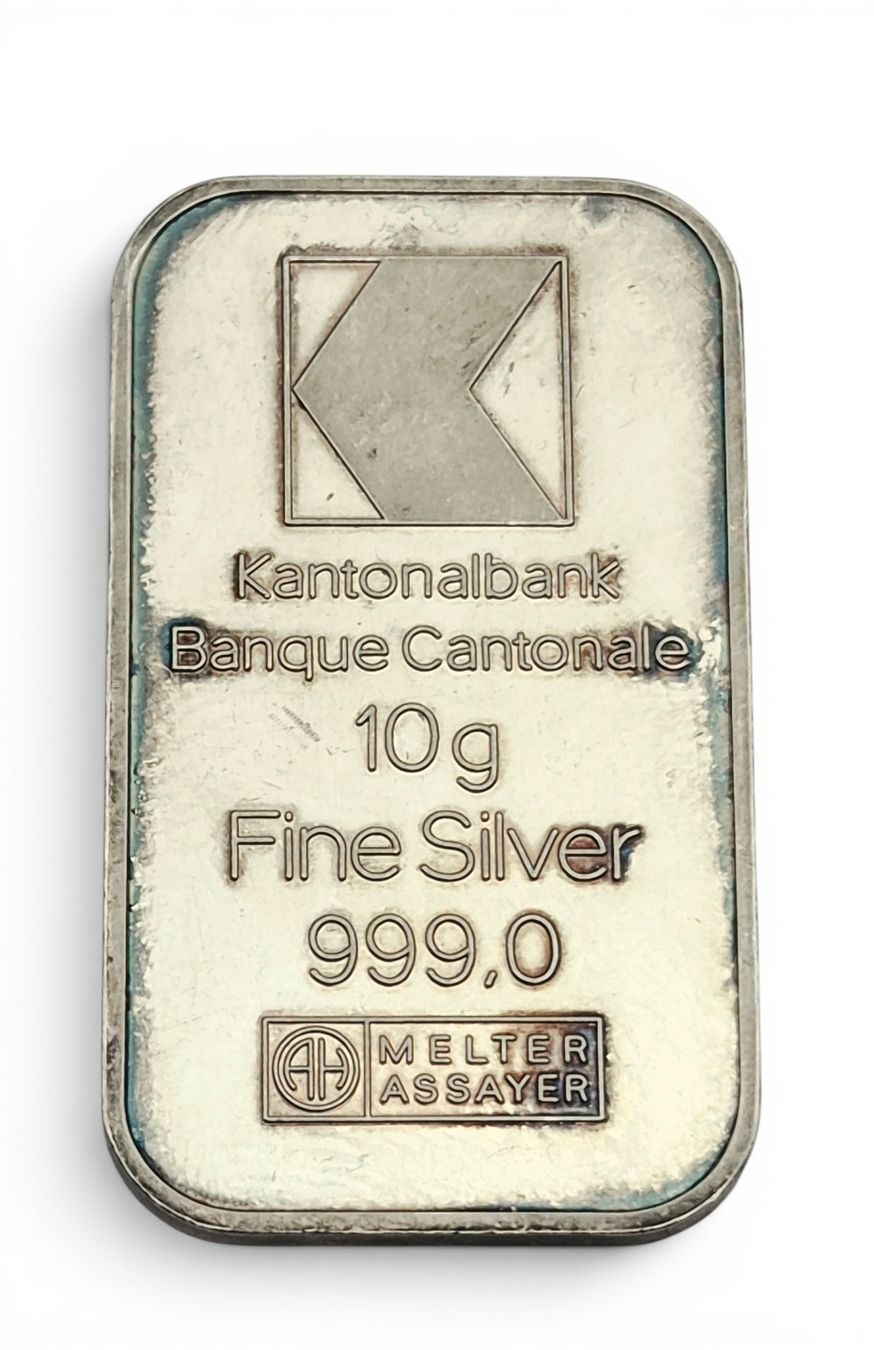 Métaux précieux: Silberbarren 10 g 999.0 Banque Cantonale  – D'occasion à Clarens par Rimany