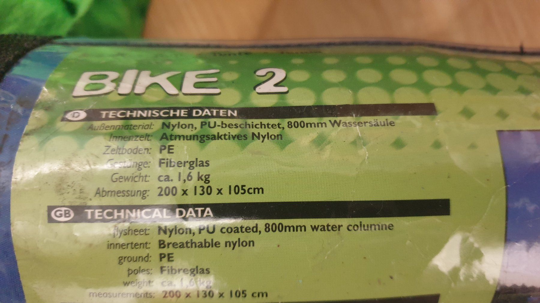 Tende : Zelt Bike 2 blau – Usato da Hausen am Albis venduto da g.sidler 1