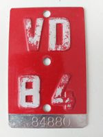Velonummer VD 84 plaque Velo