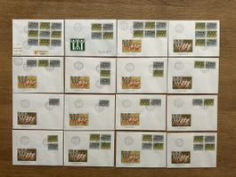 Schweiz - FDC zusammenhängende 1971 Z42-Z45 hoher KW