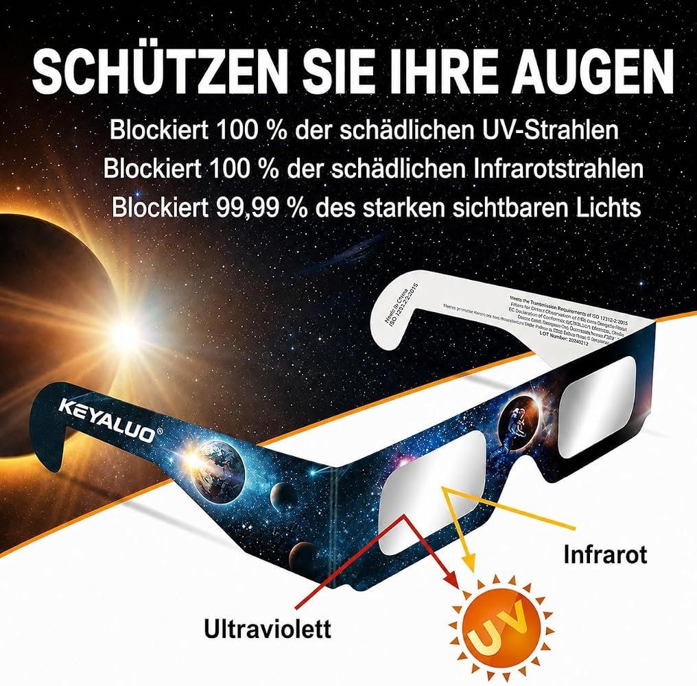 Occhiali & Lenti: Keyaluo Eclipse Sonnenfinsternis Brille - Neu – Nuovo e nell'imballaggio originale da Mülligen venduto da DonRidone