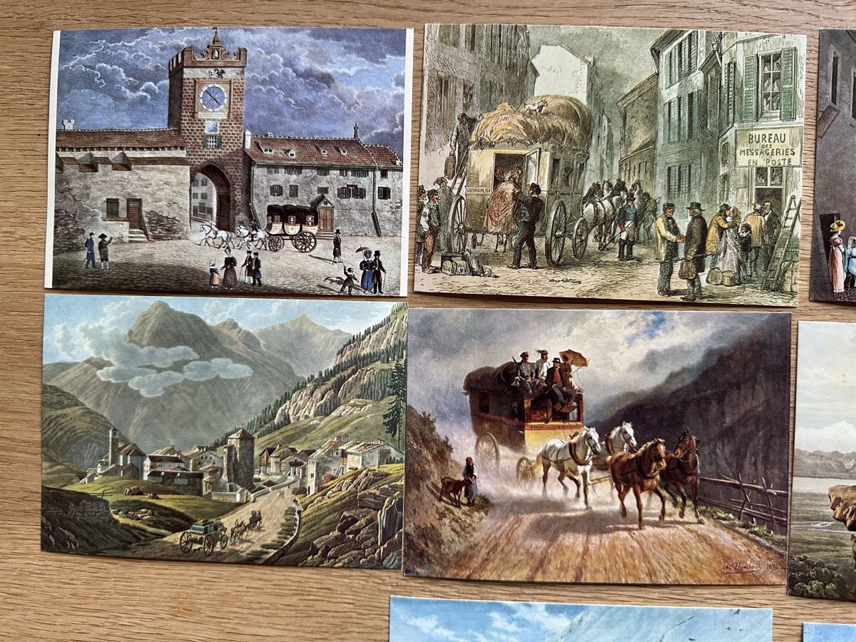 Alle Briefmarken: Schweiz - 11x PTT Museum Anichtskarten top Erhalten  – Gebraucht aus Schmitten / FR von Samsara169 1