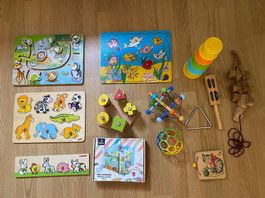 Holz Spieleset für Babys Kleinkinder Spielesammlung