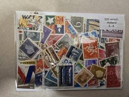 200+ Briefmarken aus Holland, verschiedene Motive, Top!