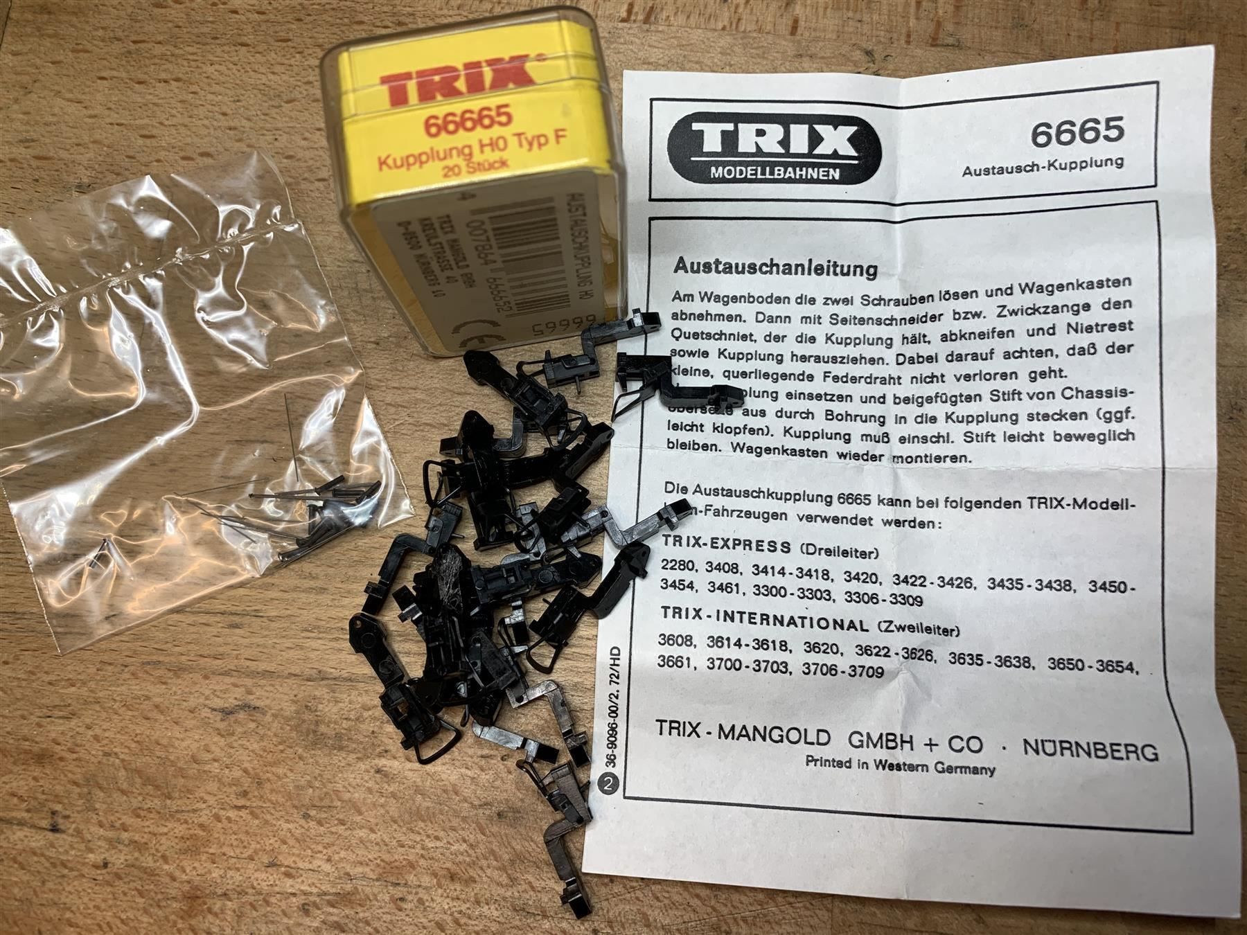 Trix Modellini di ferrovie: 20x Trix 66665 Kupplung – Nuovo (secondo la descrizione) da Hauterive NE venduto da eriamch