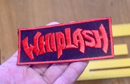 VINTAGE Whiplash PATCH schriftzug rot BADGE