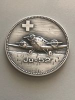 Gedenk-Medallion/Münze Ju-52 P. Kramer Neuchatel  Neuwertig