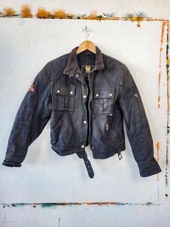 Vintage Bellstaff Waxed Motorradjacke Damen Grösse 44