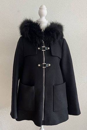 Mantel mit Kunstfell von ZARA (Grösse S)