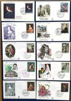 Monaco FDC Gemälde Persönlichkeiten (2)