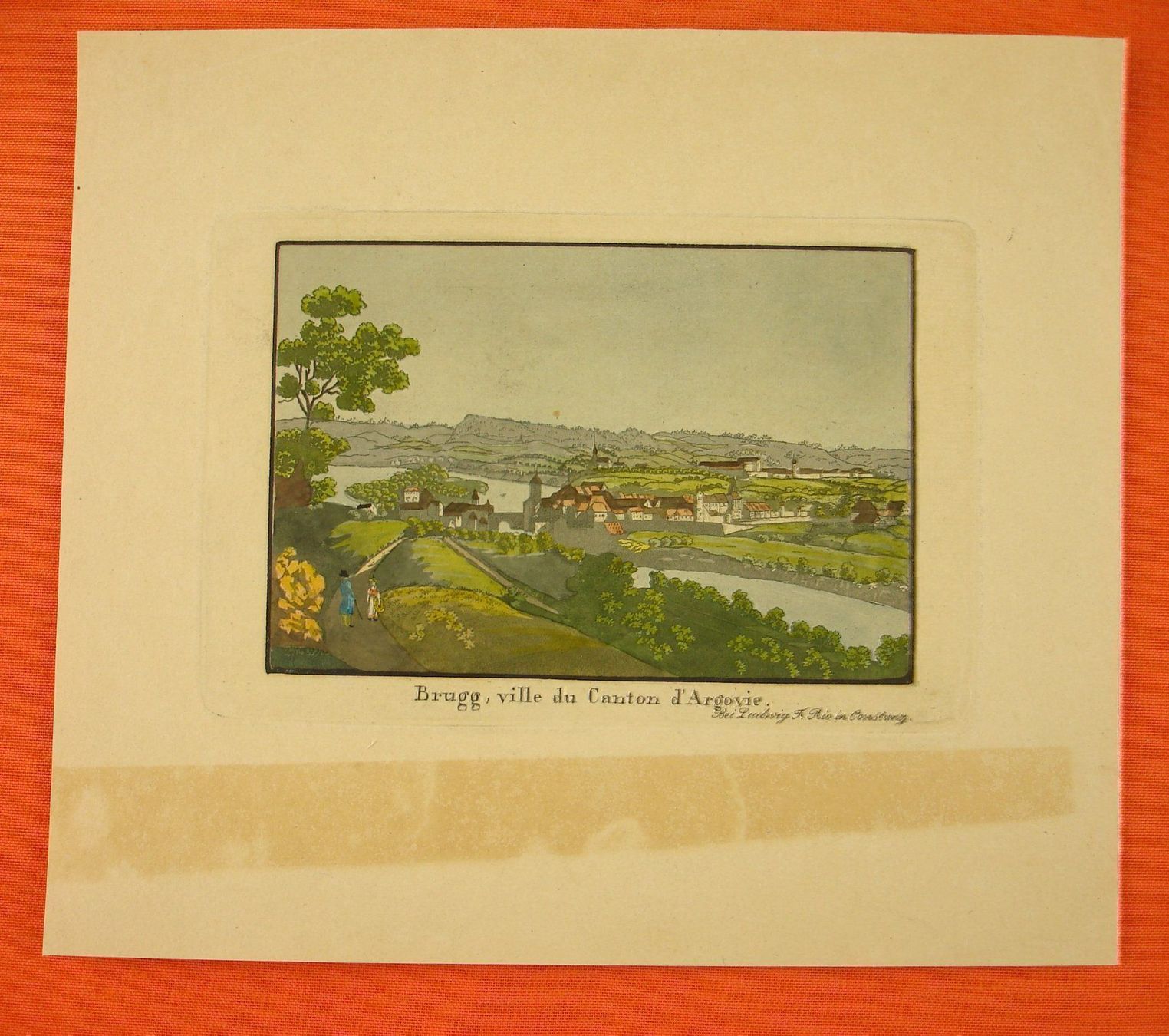 Foto & Immagini: BRUGG, UMRISSRADIERUNG UM 1830 – Usato da Grüningen venduto da Kartensammler 2