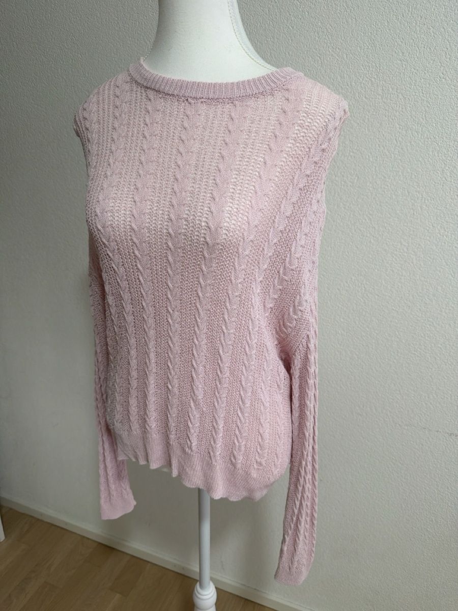 Mango Pulls & Sweat-shirts: Mango Strickpullover Rosa mit Zopfmuster – Neuf (Voir description) à Effretikon par MaisonNade 1