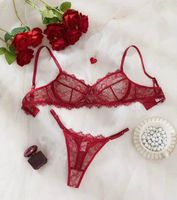 Completo intimo pizzo rosso