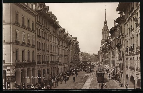 Cartoline postali: AK Bern, Spitalgasse mit Strassenbahn – Usato da Berlin venduto da bartko-reher