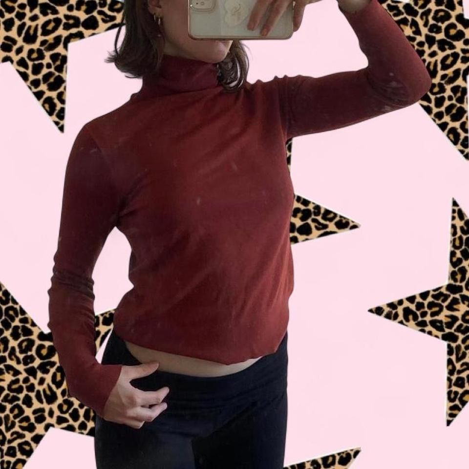 Only Pullover & Sweatshirts: Orange rust colored knitted turtleneck  – Gebraucht aus Spiegel b. Bern von pre1ovedthreads 3