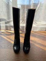 Hermes Knee-Boots, Block Heel, Size 36
